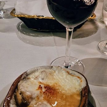 The Dresden - French Onion Soup, ANTINORI, "TENUTA GUADO AL TASSO IL BRUCIATO" Tuscany, Italy, 2018 - Lounges Near Me - Los Angeles, California