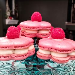 Sunshine's Bakery - Vanilla Bean Raspberry Macarons
