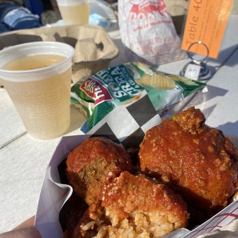 Van Houten Farms - Arancini (rice balls from a food truck), cider, donuts - Farmers Market Near Me - Orangeburg, New York Van Houten Farms - Arancini (rice balls from a food truck), cider, donuts - Farmers Market Near Me - Orangeburg, New York