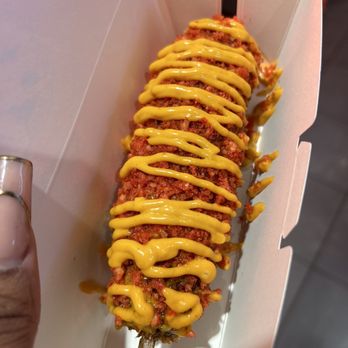 Two Hands Corn Dogs - Spicy Dog - Hot Dogs Near Me - Denver, Colorado Two Hands Corn Dogs - Spicy Dog - Hot Dogs Near Me - Denver, Colorado