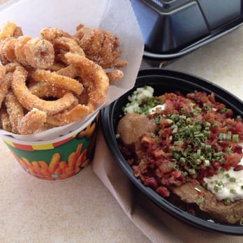 Potato Corner - Sour cream and onion curly fries & baked potato - Fast Food Near Me - Roseville, California