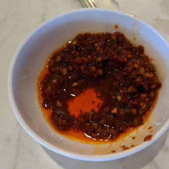 A Dong Restaurant - House chili oil - Vegetarian Near Me - Des Moines, Iowa