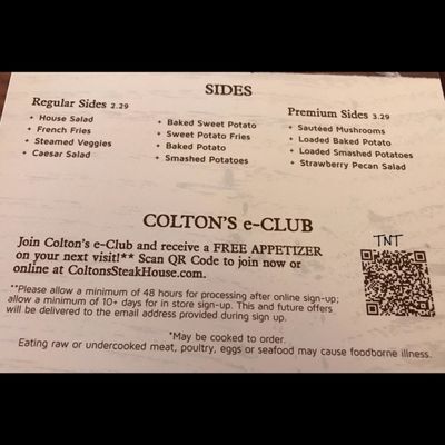 Menu photo 5 Colton's Steakhouse & Grill Farmington, MO