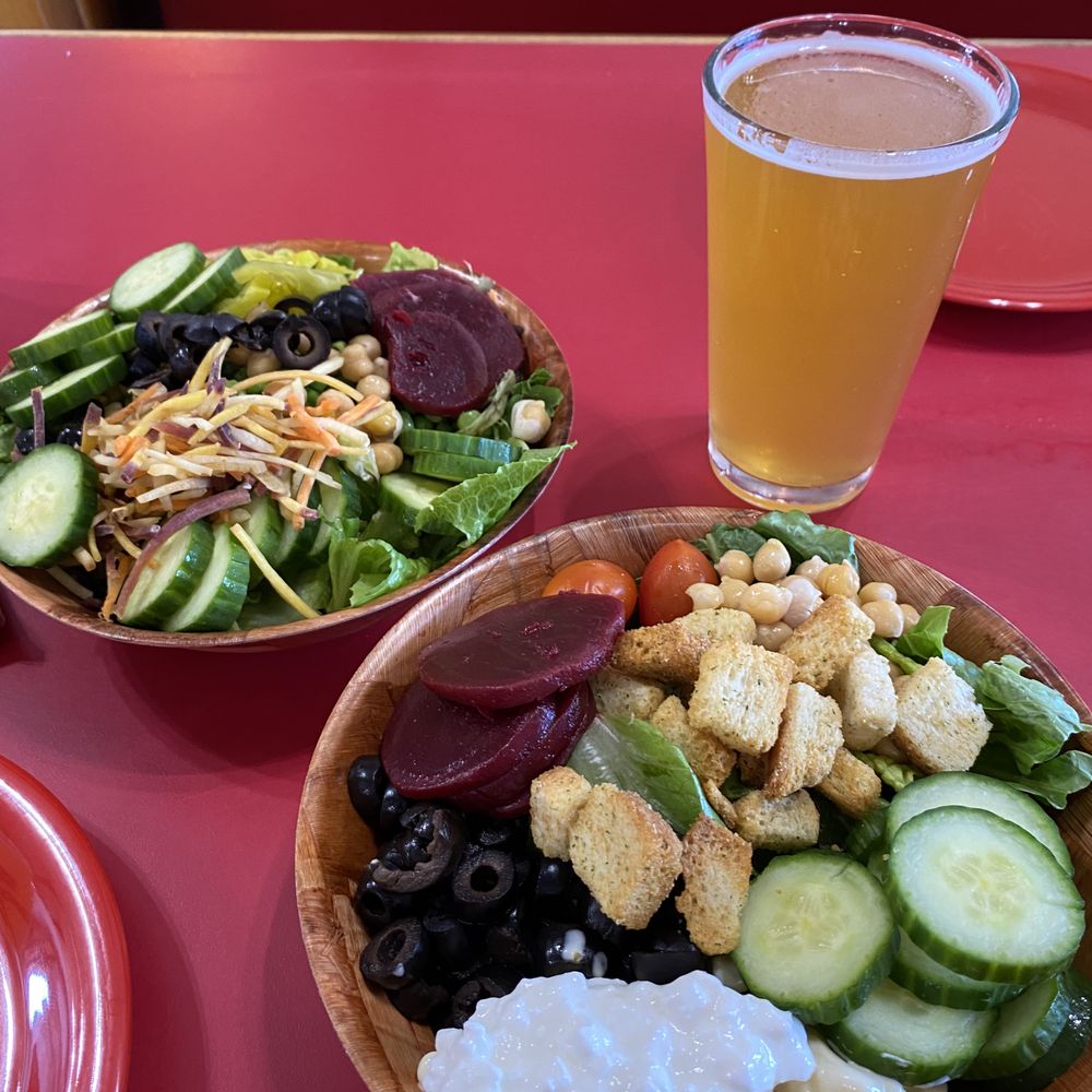 Chico's Pizza Parlor - Two large salads and ice cold beer. - Pizza Near Me - Seaview, Washington Chico's Pizza Parlor - Two large salads and ice cold beer. - Pizza Near Me - Seaview, Washington