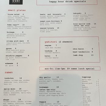 Wabi House - Fort Worth - Menu - Ramen Near Me - Fort Worth, Texas