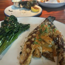Branzino with broccolini