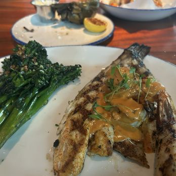 Pacific Table - Branzino with broccolini - Seafood Near Me - Southlake, Texas
