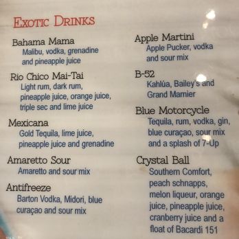 Rio Chico Mexican Restaurant - lots of specialty drink choices - Mexican Near Me - Charleston, South Carolina