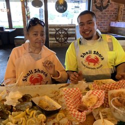 Shell Shock Seafood House - My mommy and brother obviously enjoyed there meal