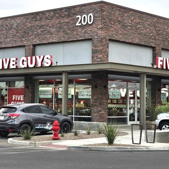 Five Guys - Exterior photograph of the Five Guys restaurant at 37666 North Gantzel Road in Queen Creek, Arizona. - Burgers Near Me - Queen Creek, Arizona Five Guys - Exterior photograph of the Five Guys restaurant at 37666 North Gantzel Road in Queen Creek, Arizona. - Burgers Near Me - Queen Creek, Arizona
