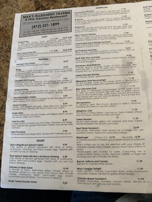 Menu photo 7 Max's Allegheny Tavern Pittsburgh, PA Menu photo 7 Max's Allegheny Tavern Pittsburgh, PA