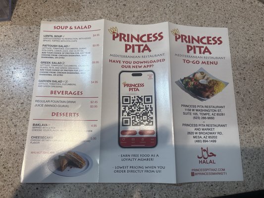 Menu photo 3 Princess Pita Mediterranean Restaurant - Tempe Tempe, AZ Menu photo 3 Princess Pita Mediterranean Restaurant - Tempe Tempe, AZ