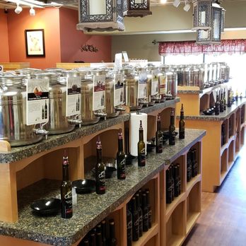 Alpine Olive Tree - a large display of olives and other olive products - Olive Oil Near Me - Helen, Georgia