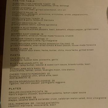 First & Last - Menu - Italian Near Me - Phoenix, Arizona