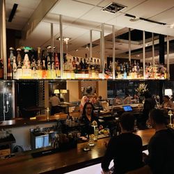 Spacious bar, and walk ins are welcome for the bar, but reservations recommended for dining room.