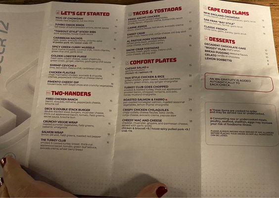 Menu photo 5 Deck 12 Boston, MA Menu photo 5 Deck 12 Boston, MA