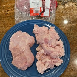 On the left is what's leftover from what I purchased after removing the fat. On the left is what's leftover from what I purchased after removing the fat.