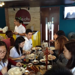 Enjoying our lunch.