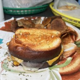 Three cheese grilled cheese