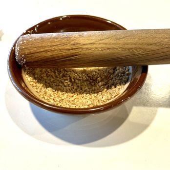 Tora Katsu & Curry - Sesame seed grinding bowl - Japanese Near Me - Las Vegas, Nevada Tora Katsu & Curry - Sesame seed grinding bowl - Japanese Near Me - Las Vegas, Nevada
