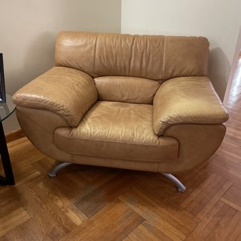 Sophy's Upholstery - Armchair before Sophys - Furniture Reupholstery Near Me - Whitestone, New York