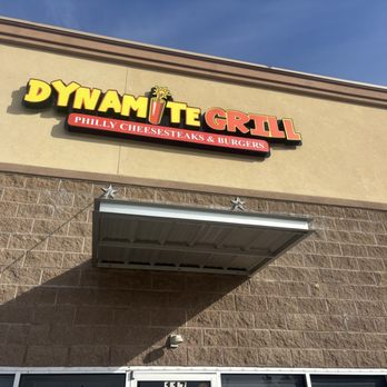 Dynamite grill - Outside sign - Burgers Near Me - Arlington, Texas Dynamite grill - Outside sign - Burgers Near Me - Arlington, Texas