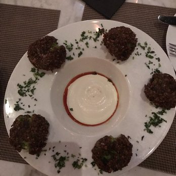 The Osprey - Falafel with aerated yogurt and aioli - Seafood Near Me - Orlando, Florida The Osprey - Falafel with aerated yogurt and aioli - Seafood Near Me - Orlando, Florida
