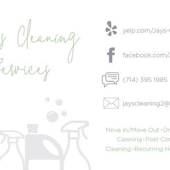 Jay's Cleaning Services - Business Card - Home Cleaning Near Me Jay's Cleaning Services - Business Card - Home Cleaning Near Me
