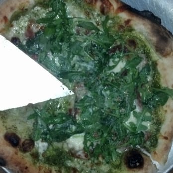 Elemental Pizza - Prosciutto and Arugula with pesto cream sauce - Pizza Near Me - Seattle, Washington