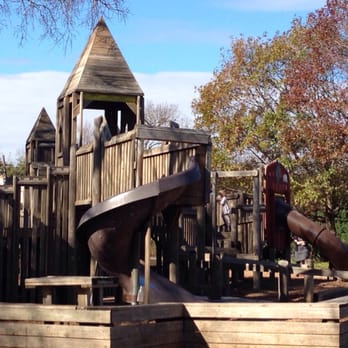 Playscape - What kid doesn't want to slide down a curly slide with turrets!? - Parks Near Me - San Marcos, Texas