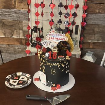 Rose Bakery - Poker Themed birthday cake! - Desserts Near Me - Prospect, Kentucky