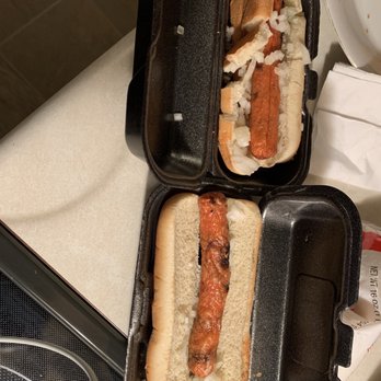 Cook Out - I ordered two hot dogs and asked to add onions. After sitting in the line for 15mins this is what I got. - Burgers Near Me - Colonial Heights, Virginia