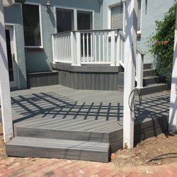 Carpenter Construction - Great deck built by Carpenter Construction. Note that the trellis and posts were already there from previous deck.