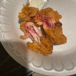 Chicken wings wasn't cook all the way!!! Are you serious?!?
