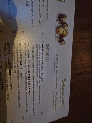 Menu photo 1 Seasons 52 Lone Tree, CO Menu photo 1 Seasons 52 Lone Tree, CO