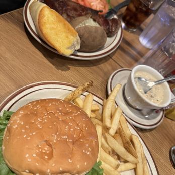 Buoy 9 Restaurant & Lounge - Hamburger, French fries and cup of clam chowder - Fish & Chips Near Me - Hammond, Oregon