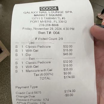 Galaxy Nail Lounge Spa - Not cheap for basic jobs - Nail Salons Near Me - Fort Myers, Florida