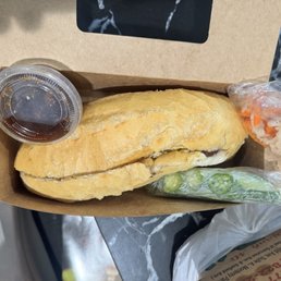 Grilled Pork Bahn Mi. It's nice that they separate the veggies Grilled Pork Bahn Mi. It's nice that they separate the veggies