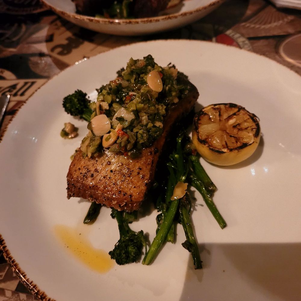 FLINT by Baltaire - Baltaire steak sauce  38  FAROE ISLAND SALMON - New American Near Me - Phoenix, Arizona