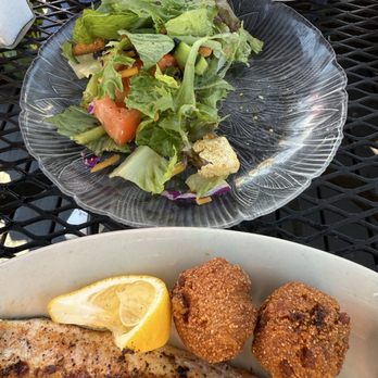 Anglers Lake & Steak - Side salad with rainbow trout. - Desserts Near Me - Eureka Springs, Arkansas