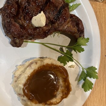 Three Bear Restaurant - Bison Ribeye, what a wonderful cut of meat. - American Near Me - West Yellowstone, Montana
