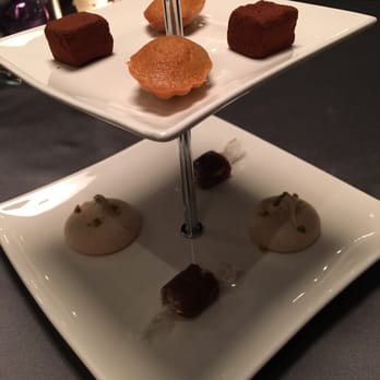 Restaurant Gavroche - Top - madeleines and choc truffle; bottom - hazelnut cookies and caramels - French Near Me - Strasbourg, 67