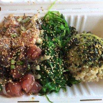 Jus' Poke - Poke with seaweed salad and rice - Hawaiian Near Me - Redondo Beach, California Jus' Poke - Poke with seaweed salad and rice - Hawaiian Near Me - Redondo Beach, California