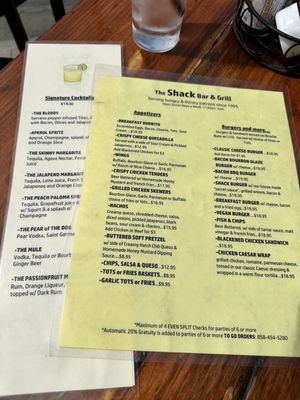 Menu photo 7 Shack Bar & Grill La Jolla, CA Menu photo 7 Shack Bar & Grill La Jolla, CA