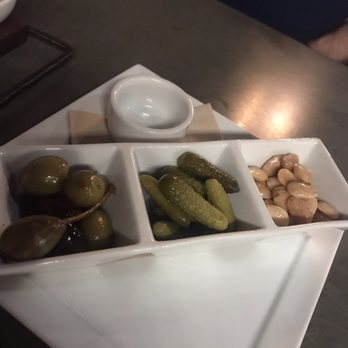 Blacksburg Wine Lab - Small snack trio (marcona almonds, pickles and olives) - Wine Bars Near Me - Blacksburg, Virginia