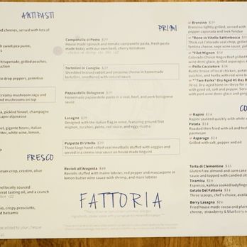 Fattoria - Menu - Italian Near Me - Beaver Creek, Colorado Fattoria - Menu - Italian Near Me - Beaver Creek, Colorado