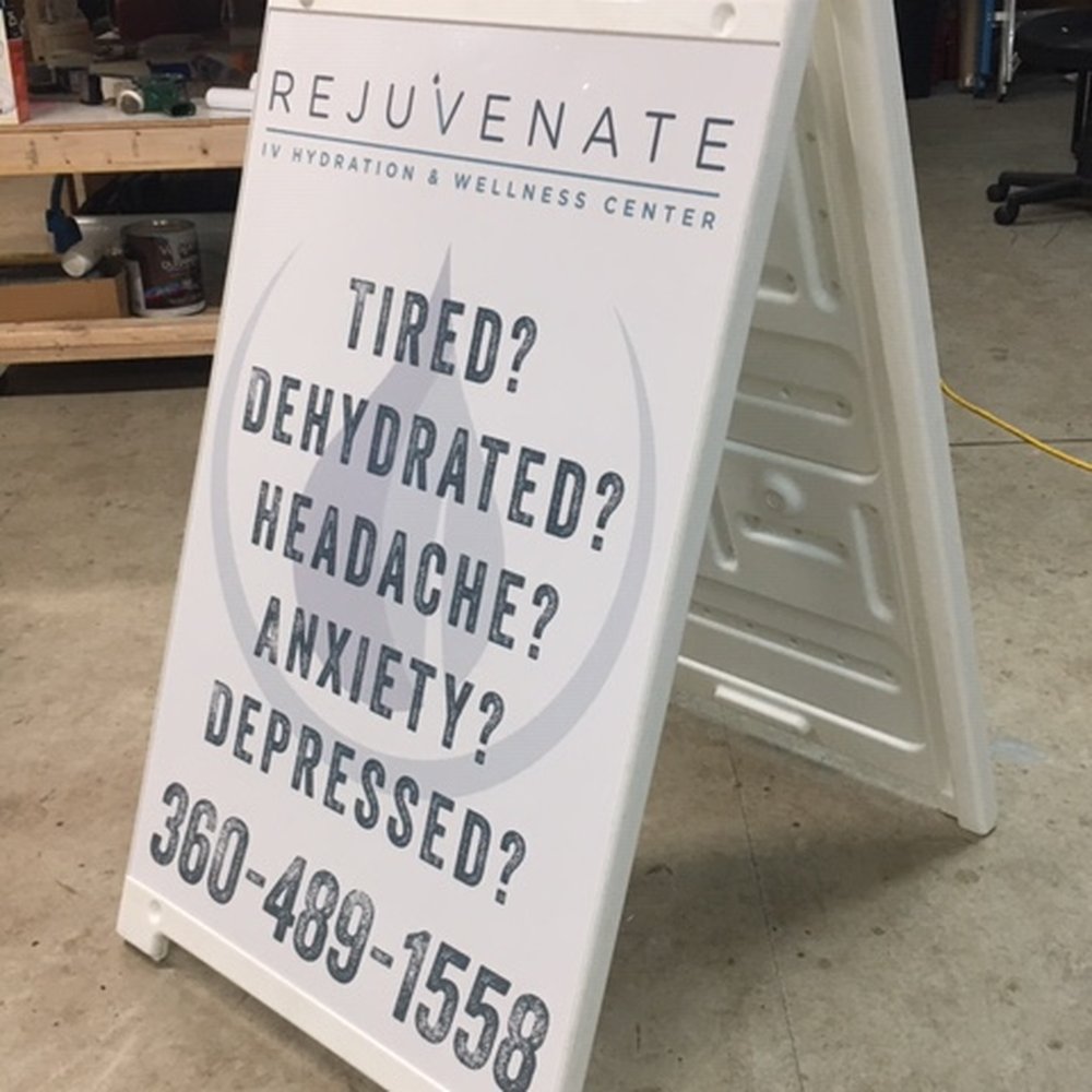Design N Signs - A-frame board from  Design N Signs - Vehicle Wraps Near Me - Rainier, Washington