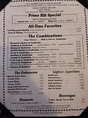 Menu photo 1 Dick And Joan's 220 Club Appleton, WI