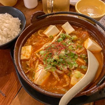 JIJIME - Spicy Kimchi Stew (pork) comes with rice - Korean Near Me - San Francisco, California