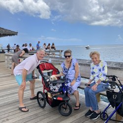 Naples Municipal Beach & Fishing Pier - My brother Chris mom me and Bentley
